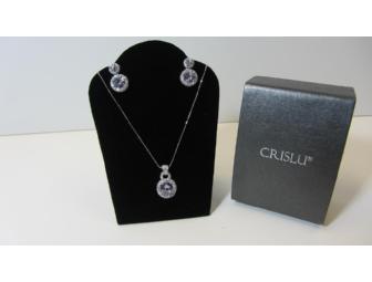 Necklace and Stud Earring Set by CRISLU