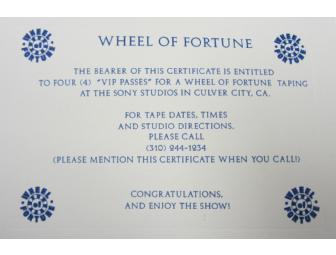 VIP Passes for 4 to Wheel of Fortune and More