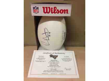 Autographed Los Angeles Rams Football by Rob Havenstein