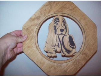 Basset Hound with Hat Wall Hanging