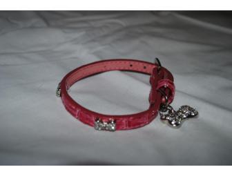 Red & White Plaid Coat with Hat and Red Rhinestone Collar