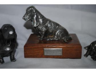 Basset Hound Pewter Statues