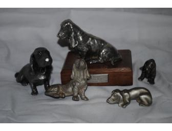 Basset Hound Pewter Statues