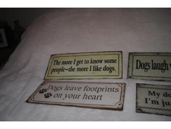Dog Metal Signs - Set of Four