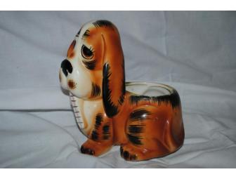 Vintage Basset Hound 'GET WELL SOON' Planter