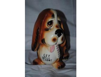 Vintage Basset Hound 'GET WELL SOON' Planter