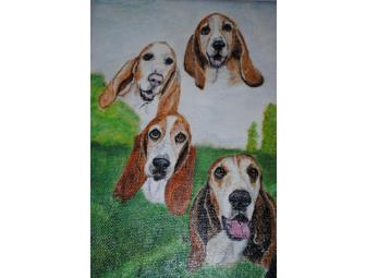 Field of Bassets painting by House of Pawz
