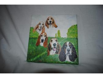 Field of Bassets painting by House of Pawz