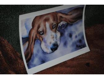 Basset Hound Art by David J. Rogers