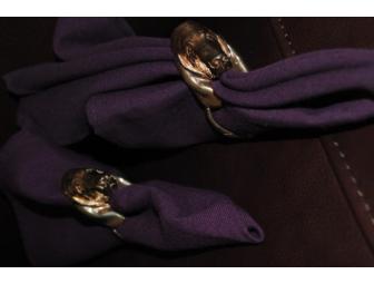 Basset Hound Brass Napkin Ring Package