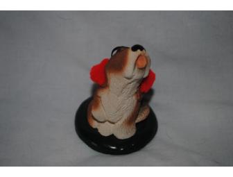 Basset Hound Figurines: Ice Skate & Ear Muff