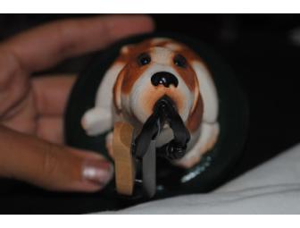 Basset Hound Figurines: Ice Skate & Ear Muff