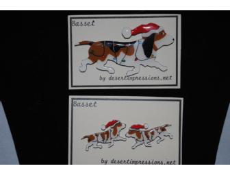 Basset Hound Christmas Pin and Earrings Set