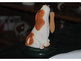 Basset Hound Figurines: Ice Skate & Ear Muff