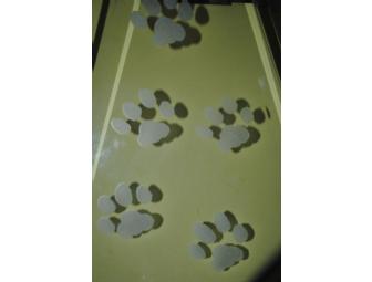 Basset Hound Glass Etched Hanging Light