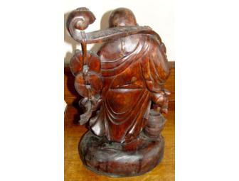 Hand-Carved Wooden Buddha Statue