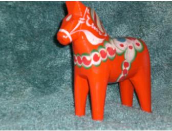 Painted Wooden Horse from Shri Babaji