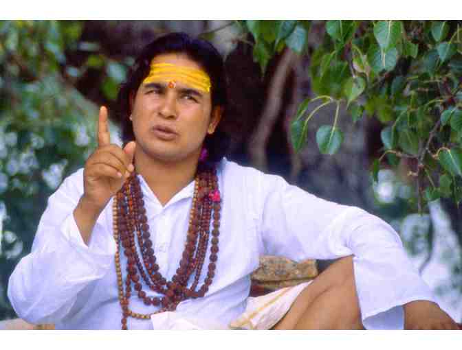 Rudraksha Bead from Babaji with Gold Handkerchief