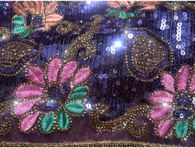 Lavender Sequined Sparkling Chuni Worn by the Divine Mother in Crestone Temple