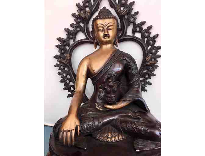 Exquisite 16' Medicine Golden Buddha -  Brass