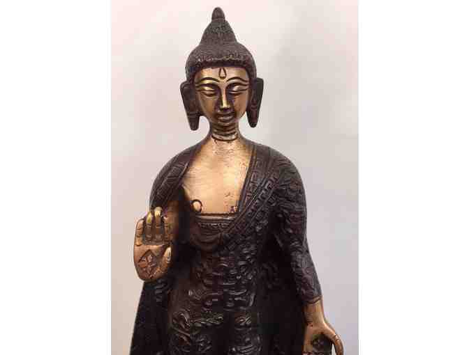 10' Standing Buddha -  Brass