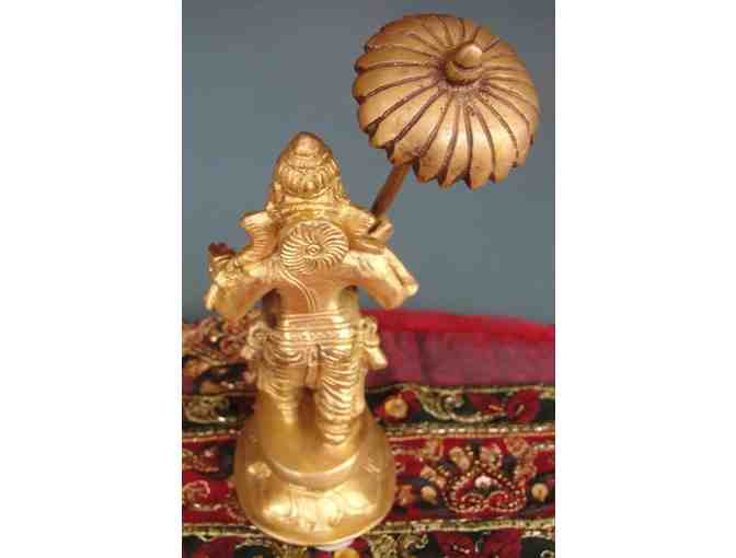 Ganesh with Umbrella - Brass - 7'