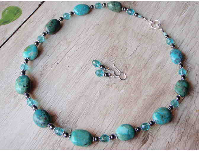Earrings and Necklace Set of Turquoise