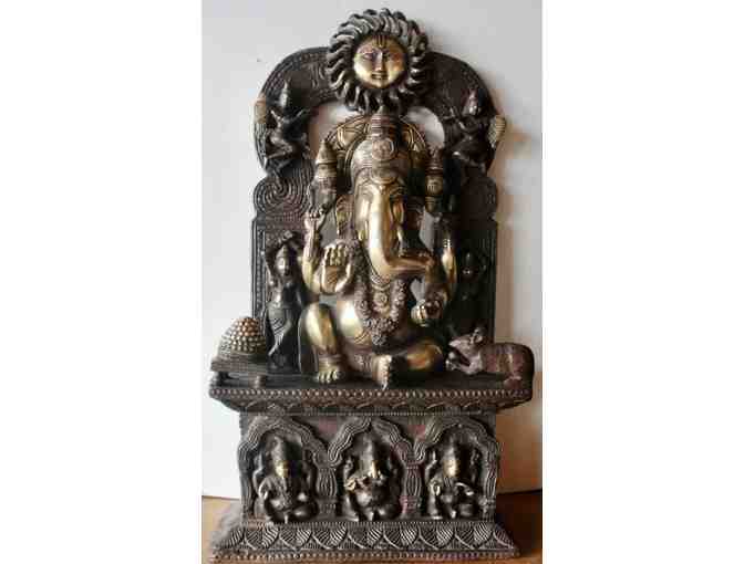 Magnificent 19' Brass Murti of Ganesh