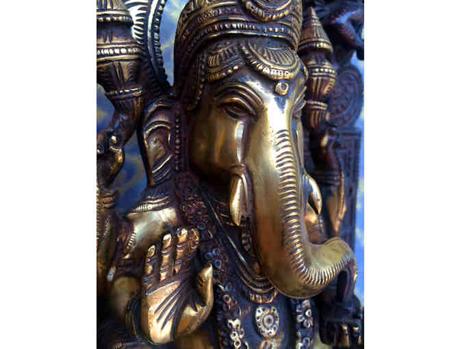 Magnificent 19' Brass Murti of Ganesh