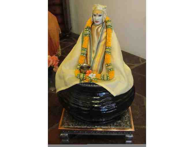 Large Murti Stand ~ Beautiful Copper and Antique Silver Finish