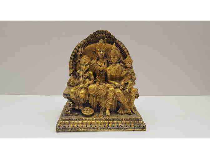 8' Lovely Resin Shiva, Parvati, Ganesh and Kartkeya