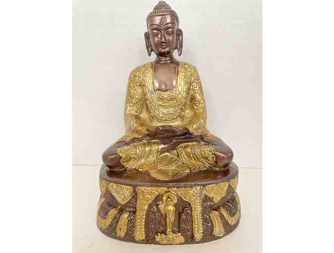 7' Tall Brass Buddha.