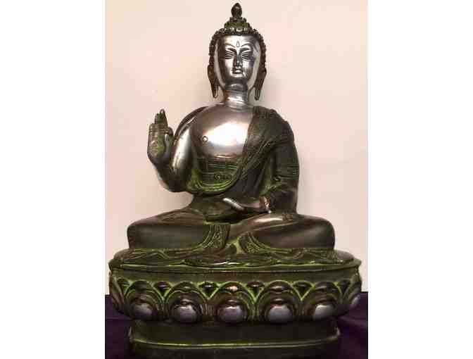 15' Handsome Buddha Aluminum Murti