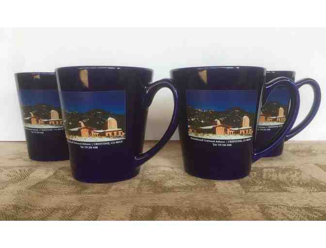 Set of 4 Ashram Mugs (Dark Blue)