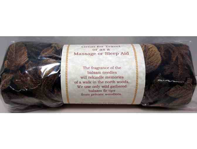 Balsam-filled neck roll - Leaves and pine cones design