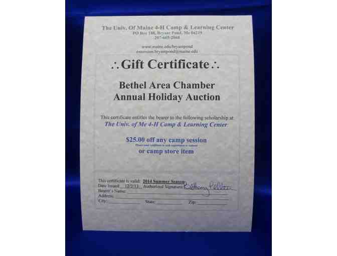 UMaine 4H Camp & Learning Center - $25 gift certificate and travel mug