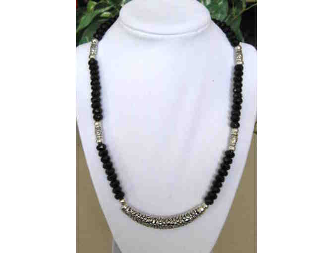 Onyx Necklace and Earrings