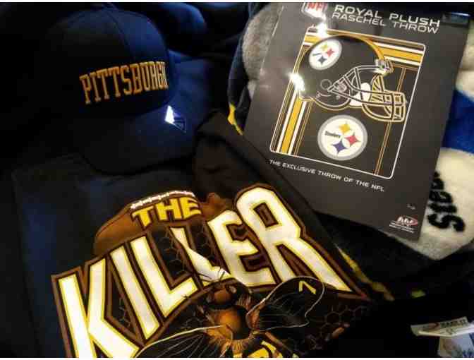 Steelers Style - Killer B's T-Shirt (L), Pittsburgh Cap and Steelers Throw