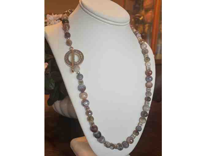 Botswana Agate necklace and earring set