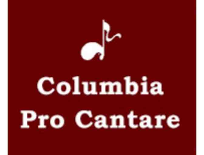 Columbia Pro Cantare: 2 Tickets to October 17, 2020 Concert: Vivaldi & Friends - Photo 1