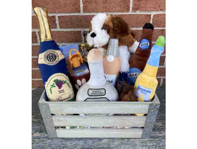 Doggy Gift Basket: 'Whine & Cheese' Theme, by Debra Pistone