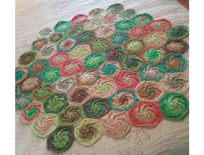 Hand-Knit Afghan, 'Galaxies' in Noro Pattern by Karen Nafziger