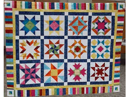 PRICE DROP ALERT Hand-Crafted Artisan "Stars & Stripes" Quilt by Alka Mital