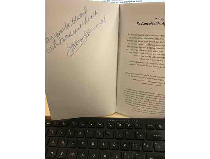 AUTOGRAPHED BOOK - RADIANT HEALTH, AGELESS BEAUTY BY CHRISTINE HORNER, M.D., F.A.C.S