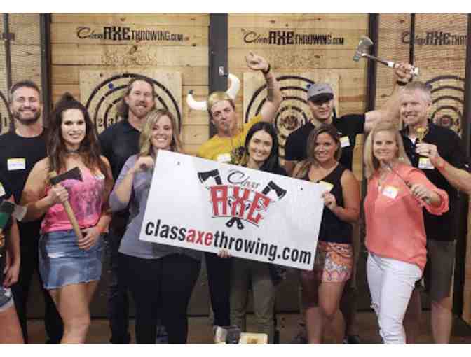 CLASS AXE THROWING - FOUR (4) TICKETS TO A 90 MINUTE AXE THROWING SESSION