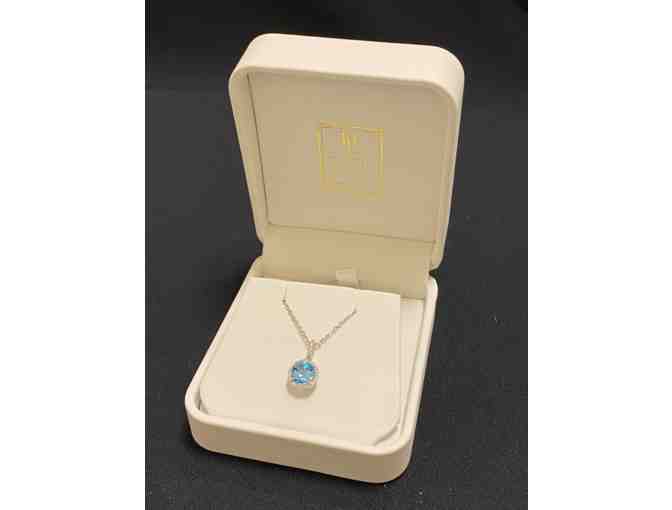 Philip Bortz Jewelers - Blue Topaz and Diamond Necklace and Earring Set