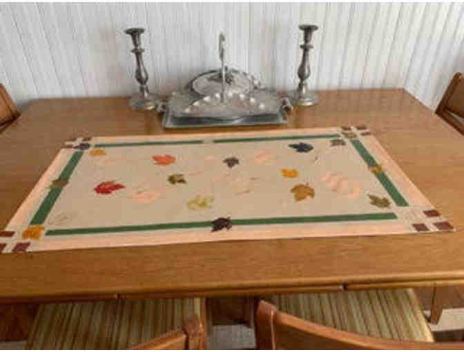 Lessons for 2 to make a custom-designed canvas floor cloth or table runner
