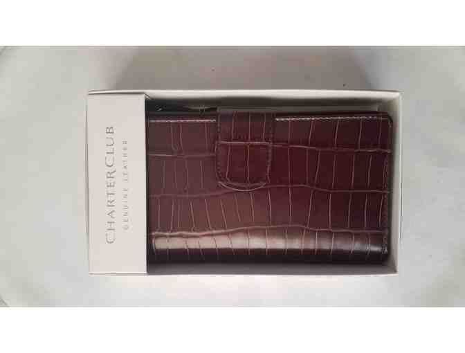 Charter Club All-in-One Tab Leather Clutch