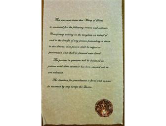 Mary's Death Warrant from Mary Stuart