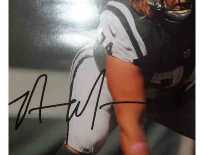 NY Jets Signed Poster featuring  3-time All-Pro center Nick Mangold!